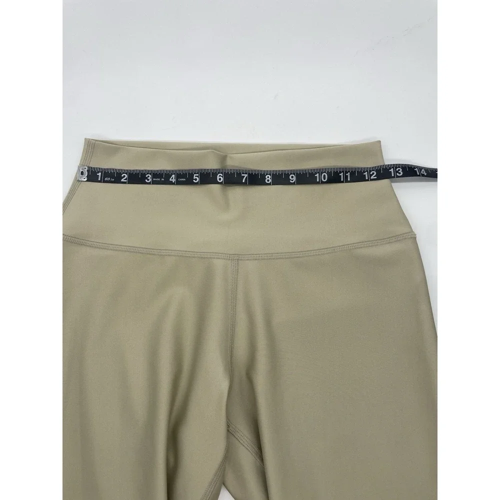 Alo Yoga Airbrush Leggings Sz M High Waist Running Pilates Sporty Workout Beige